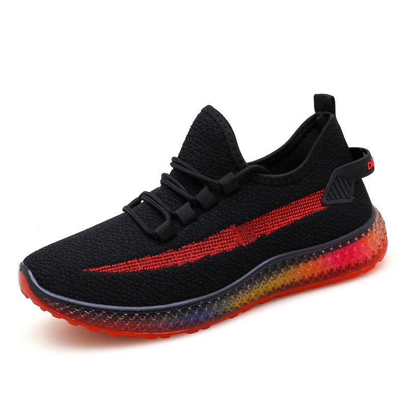 Stijlvolle heren sneakers met kleurrijke zool – uniek, ademend en klaar voor elke dag