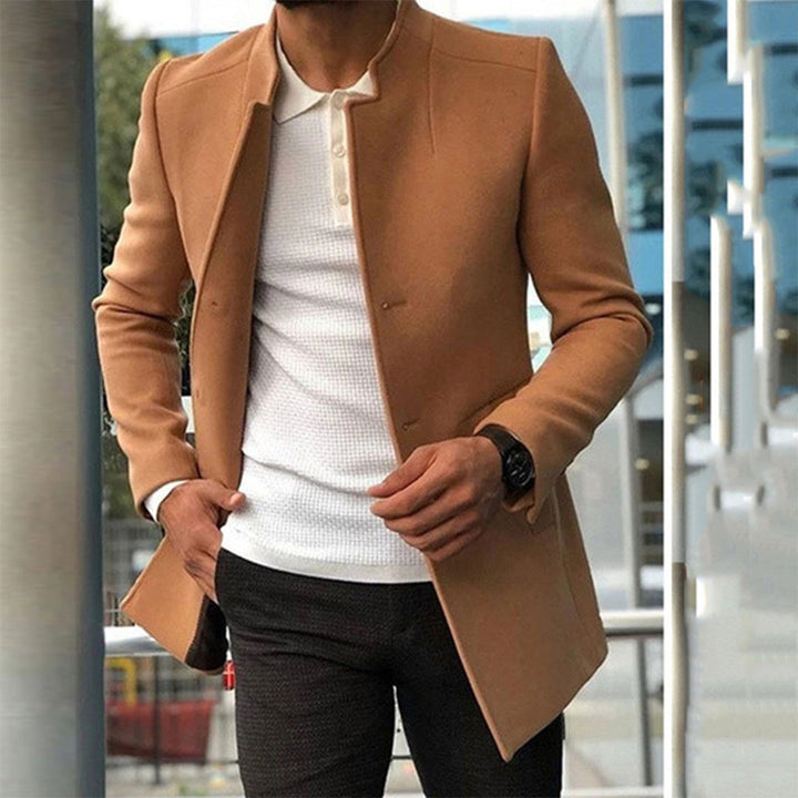 Damian | Elegante warme winterjas voor heren met lange snit en modern minimalistisch design