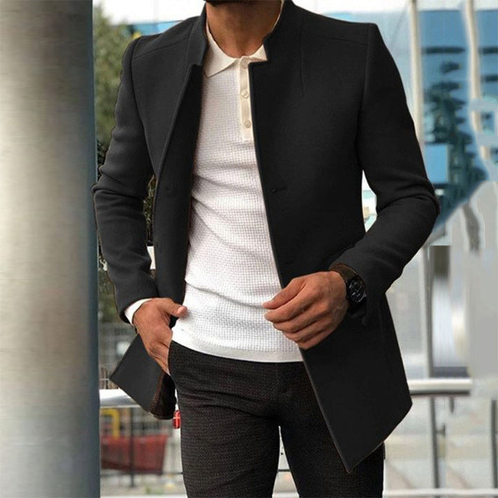Damian | Elegante warme winterjas voor heren met lange snit en modern minimalistisch design