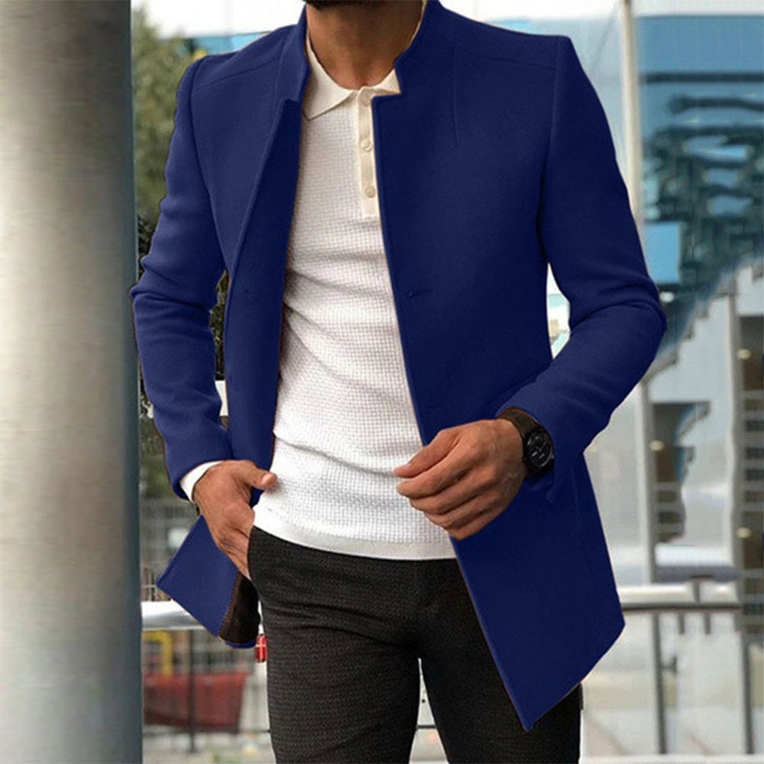 Damian | Elegante warme winterjas voor heren met lange snit en modern minimalistisch design