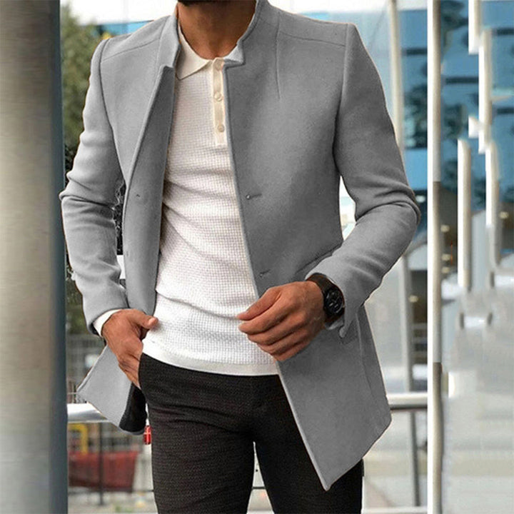 Damian | Elegante warme winterjas voor heren met lange snit en modern minimalistisch design