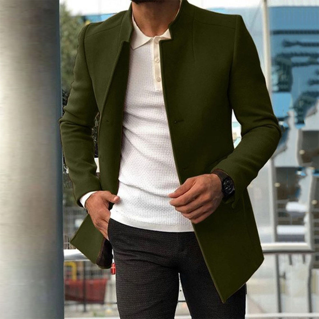 Damian | Elegante warme winterjas voor heren met lange snit en modern minimalistisch design