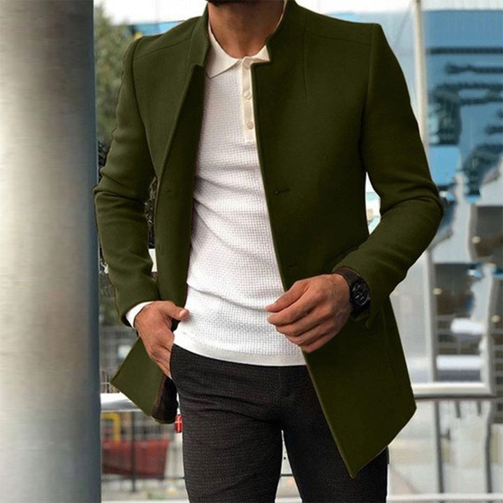 Damian | Elegante warme winterjas voor heren met lange snit en modern minimalistisch design
