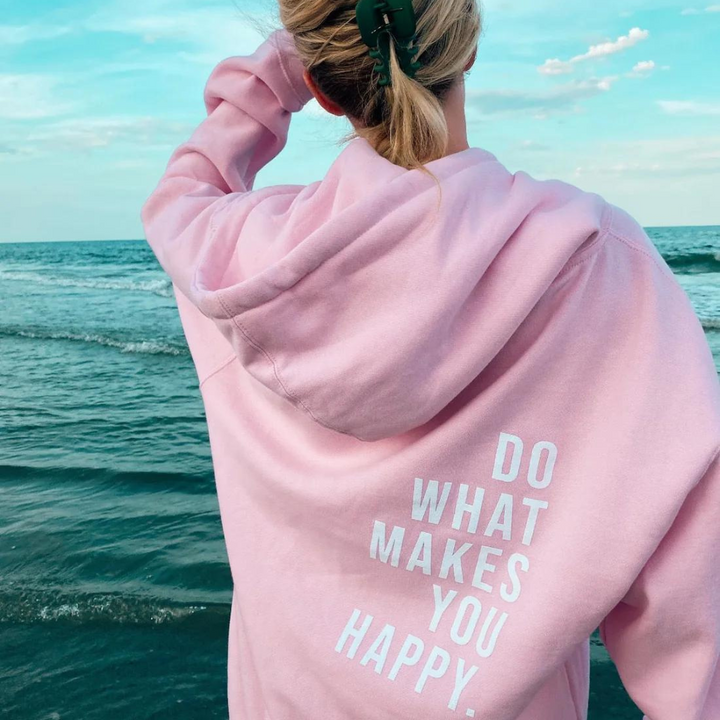 KeeKee | Zachte oversized katoenmix herfst hoodie voor dames met inspirerende rugprint