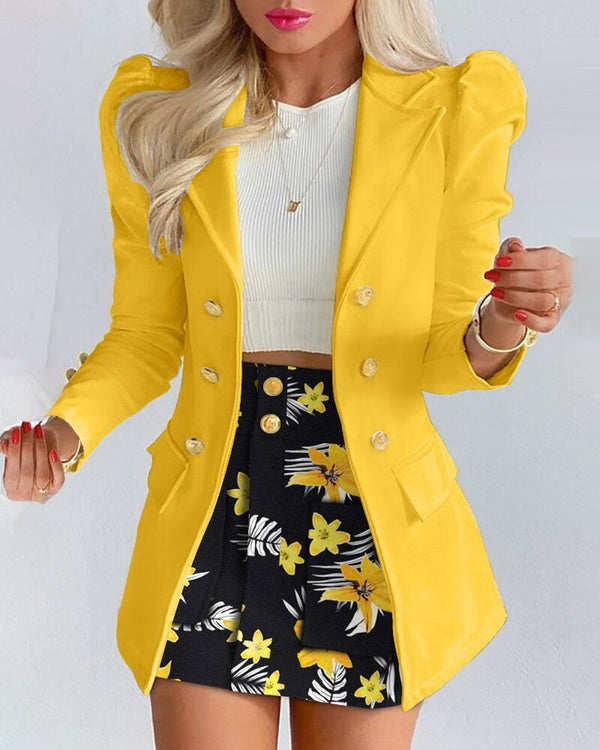 Elise - Dames Blazer en Rok Set - Tweedelig met Elegante Snit