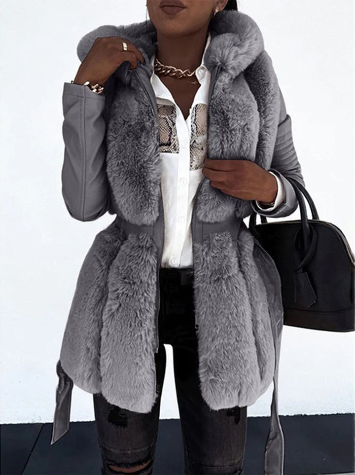 Ava - Imitatie Leren Jas voor Dames - Stijlvol en Warm voor de Winter