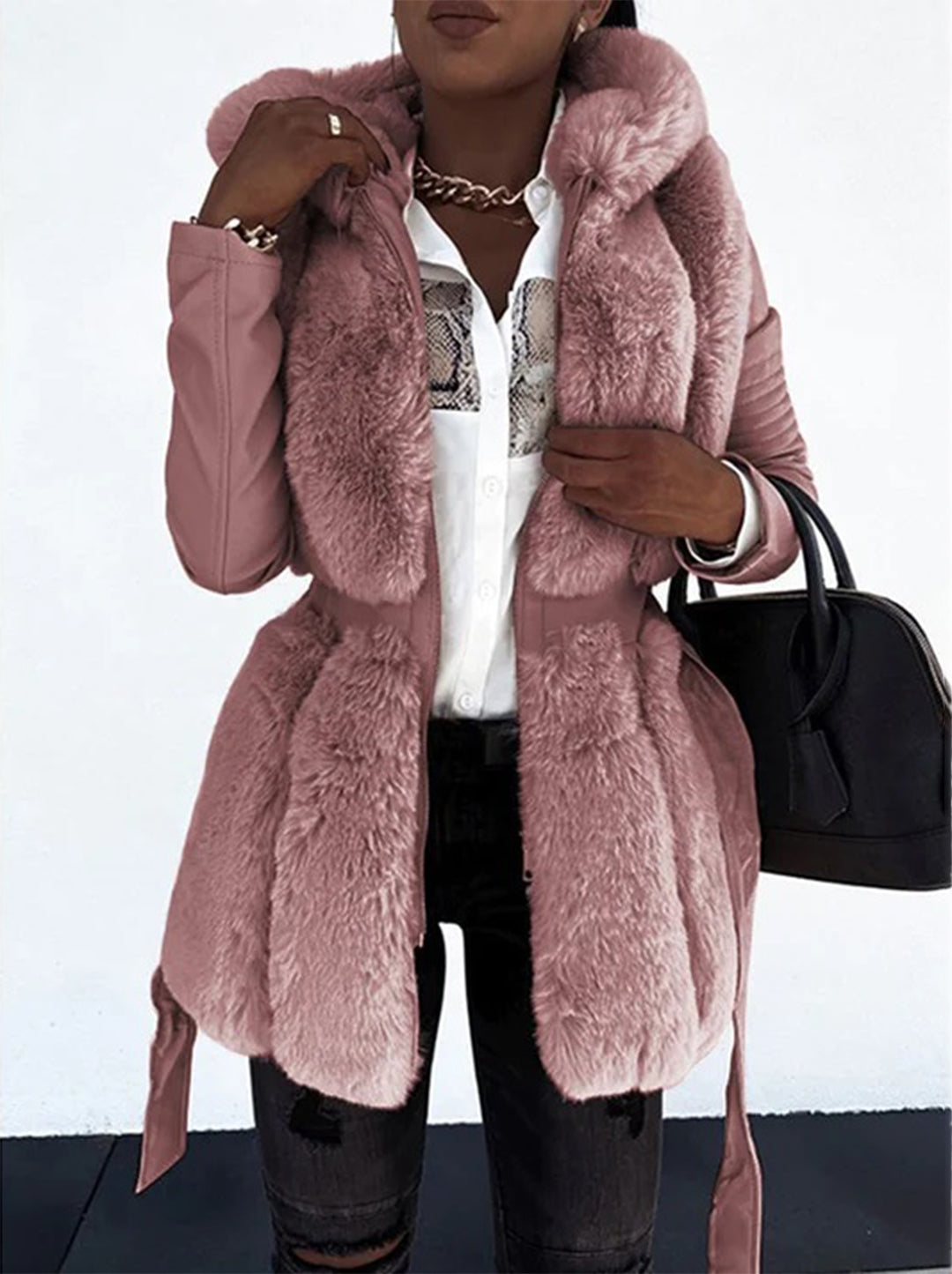 Ava - Imitatie Leren Jas voor Dames - Stijlvol en Warm voor de Winter