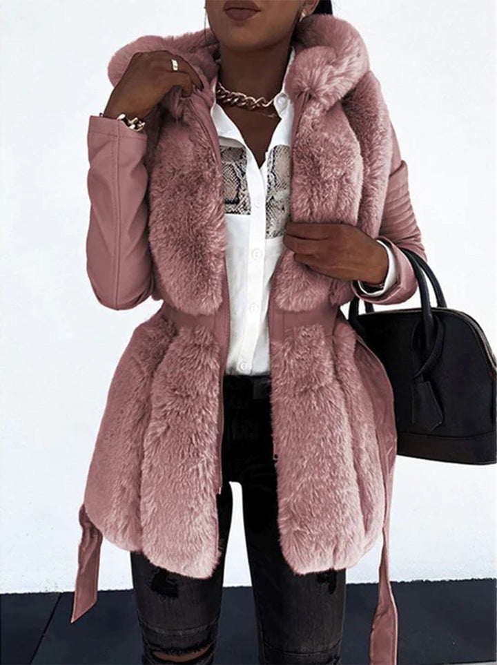 Ava - Imitatie Leren Jas voor Dames - Stijlvol en Warm voor de Winter