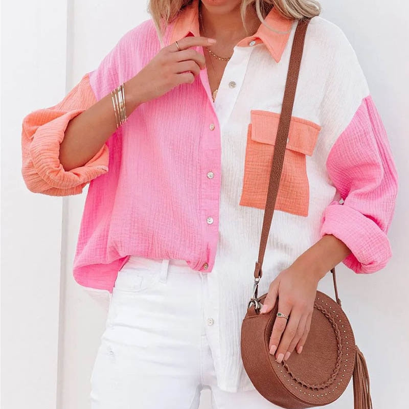 Noémie - Dames Zomerblouse - Luchtig en Stijlvol voor Warme Dagen