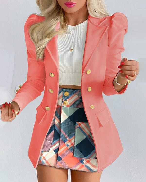 Elise - Dames Blazer en Rok Set - Tweedelig met Elegante Snit