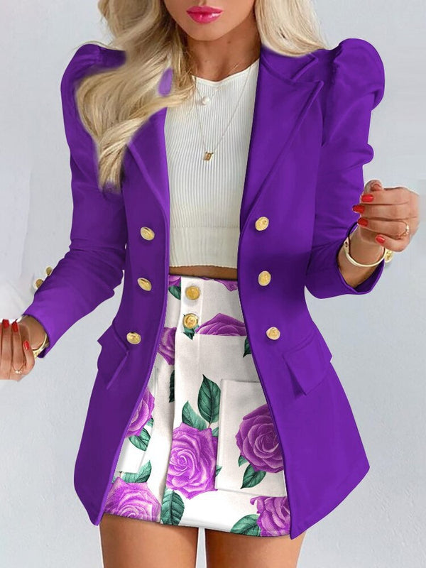 Elise - Dames Blazer en Rok Set - Tweedelig met Elegante Snit
