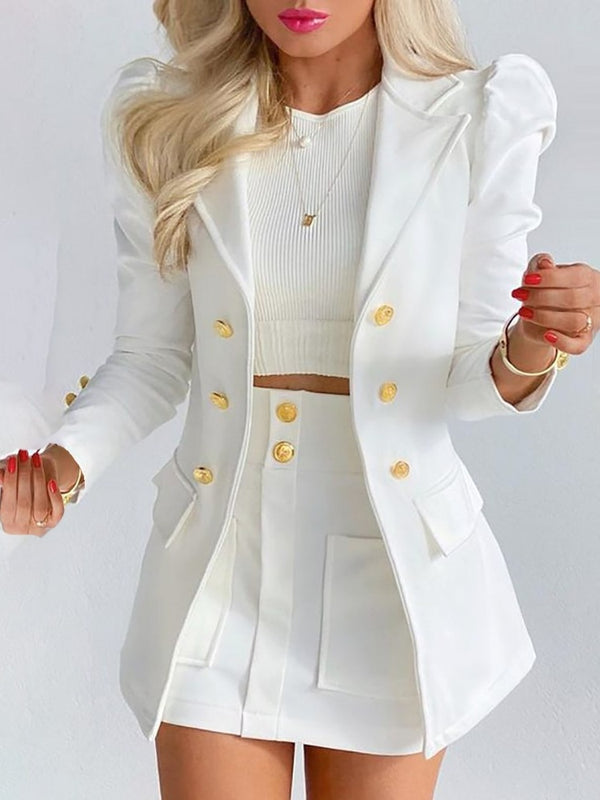 Elise - Dames Blazer en Rok Set - Tweedelig met Elegante Snit
