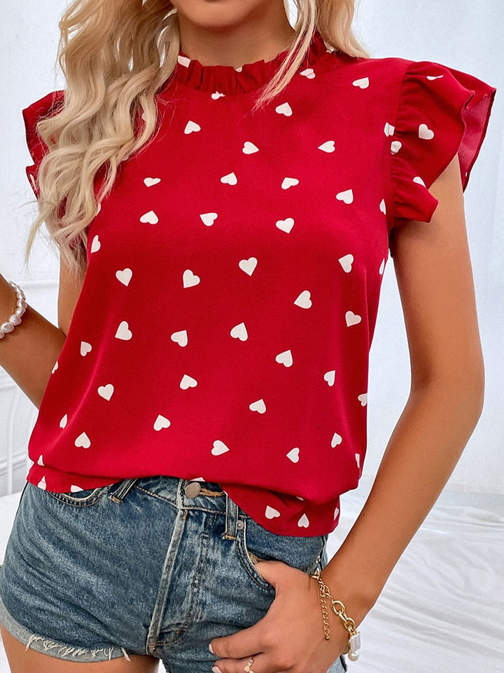 Sienna Damesblouse – Casual Blouse met Opgerolde Mouwen en Knoopsluiting
