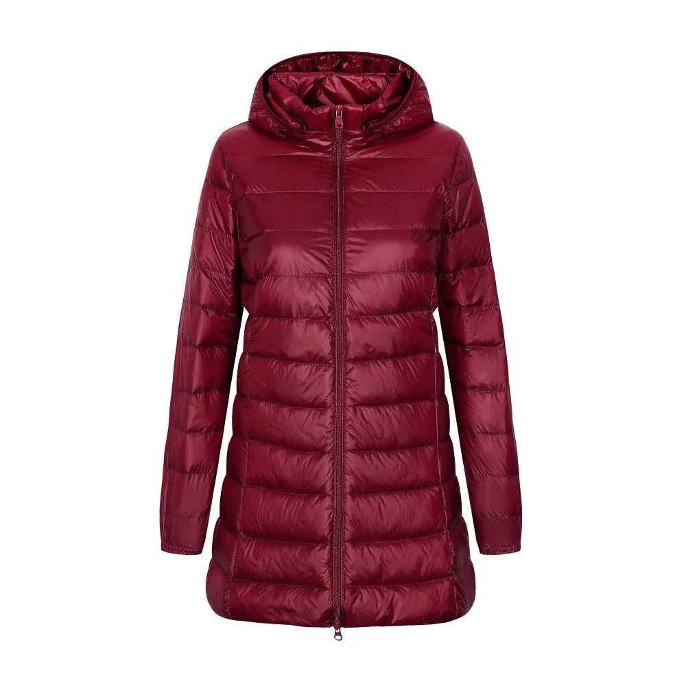 Iris | Gewatteerde winterjas met capuchon voor dames