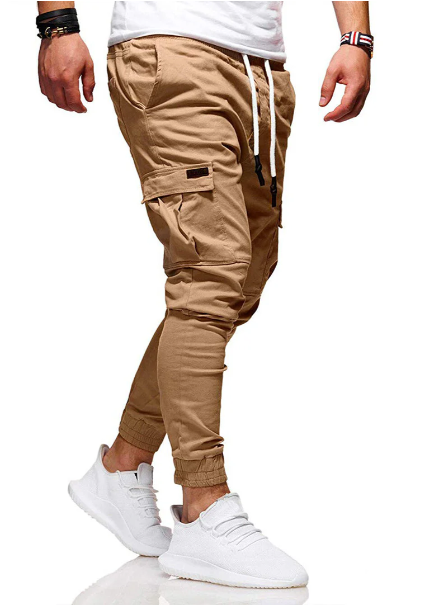 Heren cargobroek met elastische taille – Comfort en functionaliteit in een moderne pasvorm