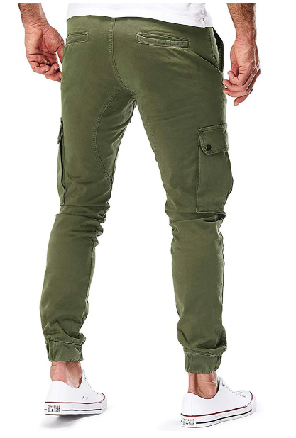 Heren cargobroek met elastische taille – Comfort en functionaliteit in een moderne pasvorm
