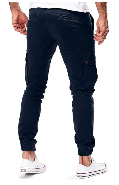 Heren cargobroek met elastische taille – Comfort en functionaliteit in een moderne pasvorm