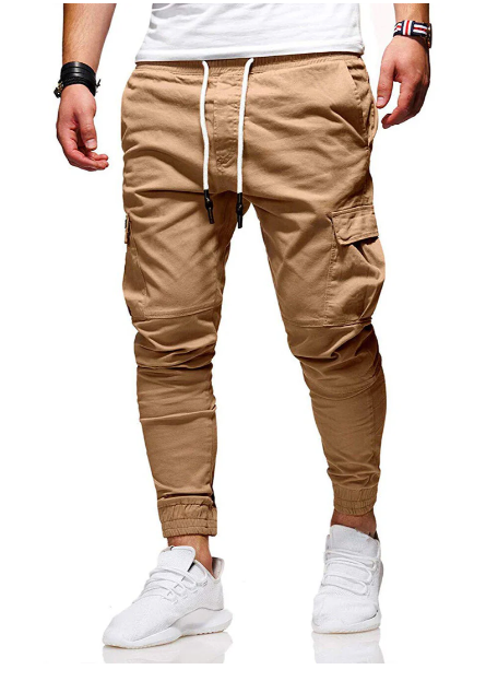 Heren cargobroek met elastische taille – Comfort en functionaliteit in een moderne pasvorm