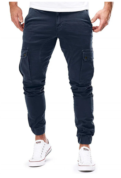 Heren cargobroek met elastische taille – Comfort en functionaliteit in een moderne pasvorm