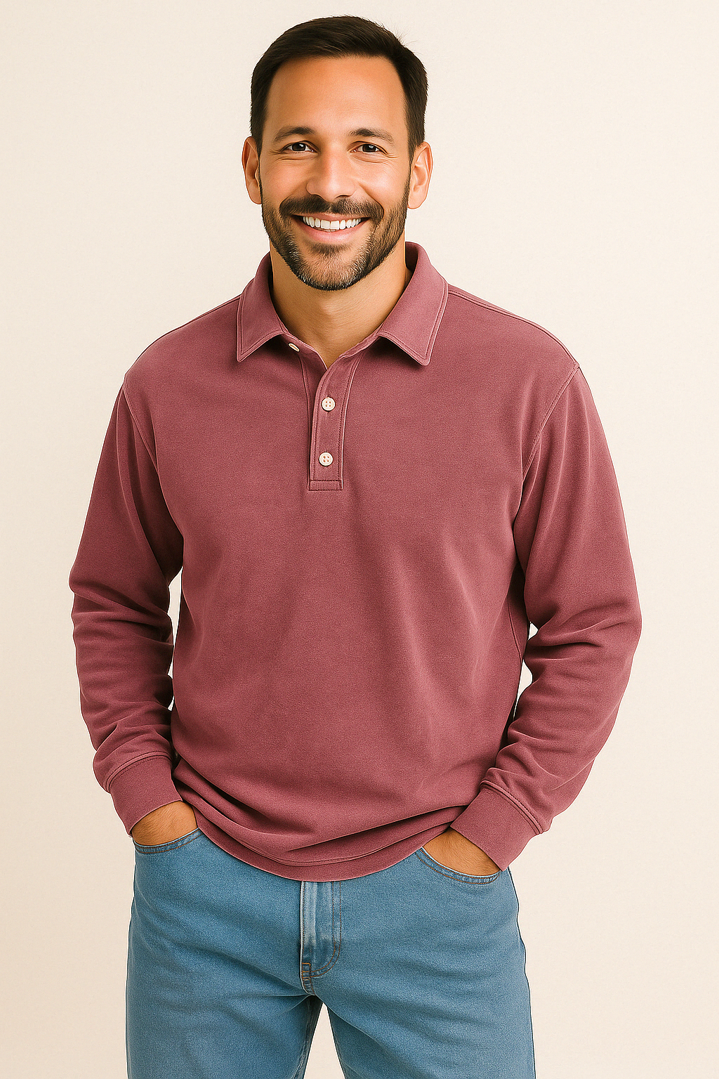 Luca | Poloshirt met lange mouwen voor heren