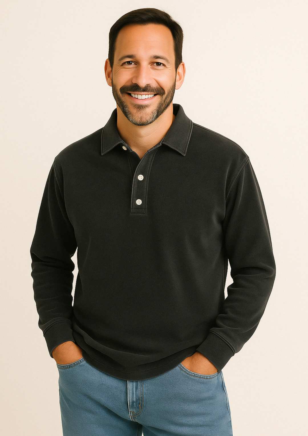 Luca | Poloshirt met lange mouwen voor heren