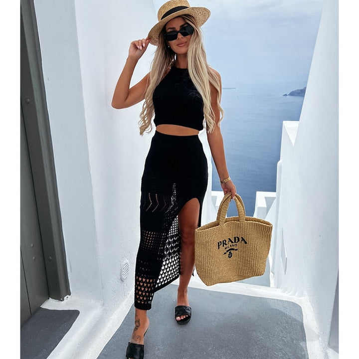Camille - Dames Tweedelige Gehaakte Set - Perfect voor de Zomer