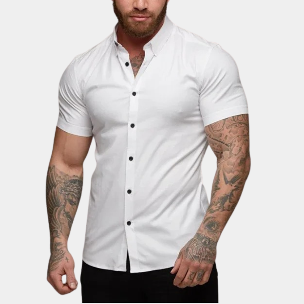 Heren overhemd korte mouw – Klassiek design met comfortabele pasvorm voor elke gelegenheid