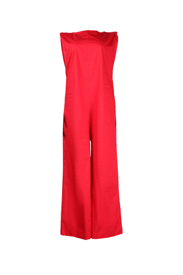 Anouk – Mouwloze Jumpsuit met Rits en Wijde Pijpen