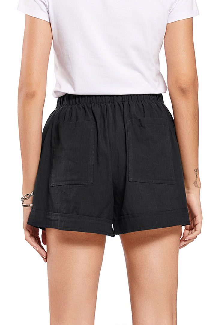 Fenna – Katoenen Shorts met Strikband en Zakken
