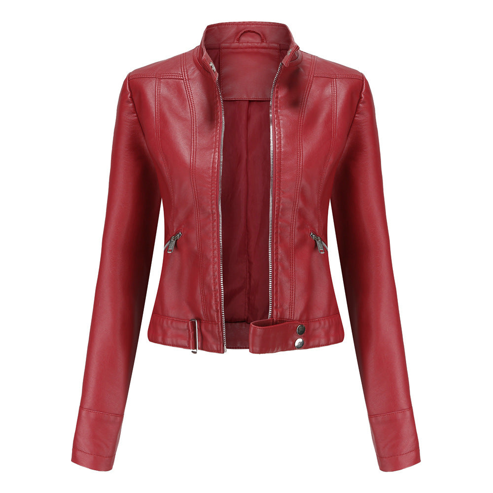 Amélie | Elegante leren jas voor dames met tijdloos design