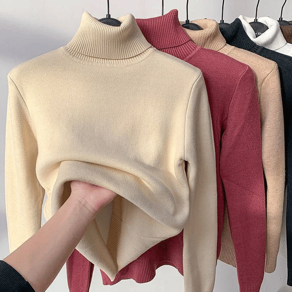Talulla | Zachte ademende stof herfst coltrui voor dames met casual pasvorm en minimalistisch design