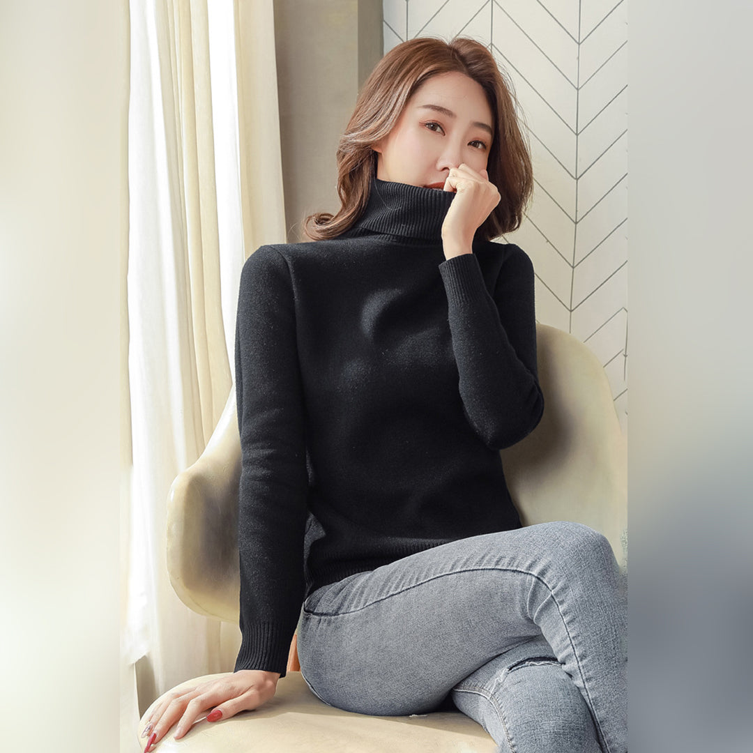 Talulla | Zachte ademende stof herfst coltrui voor dames met casual pasvorm en minimalistisch design