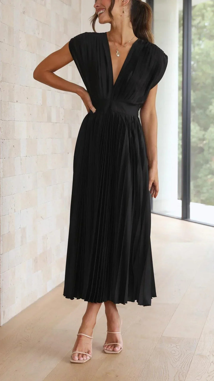 Giselle - Dames Maxi-jurk - Geplooide jurk met elegante details