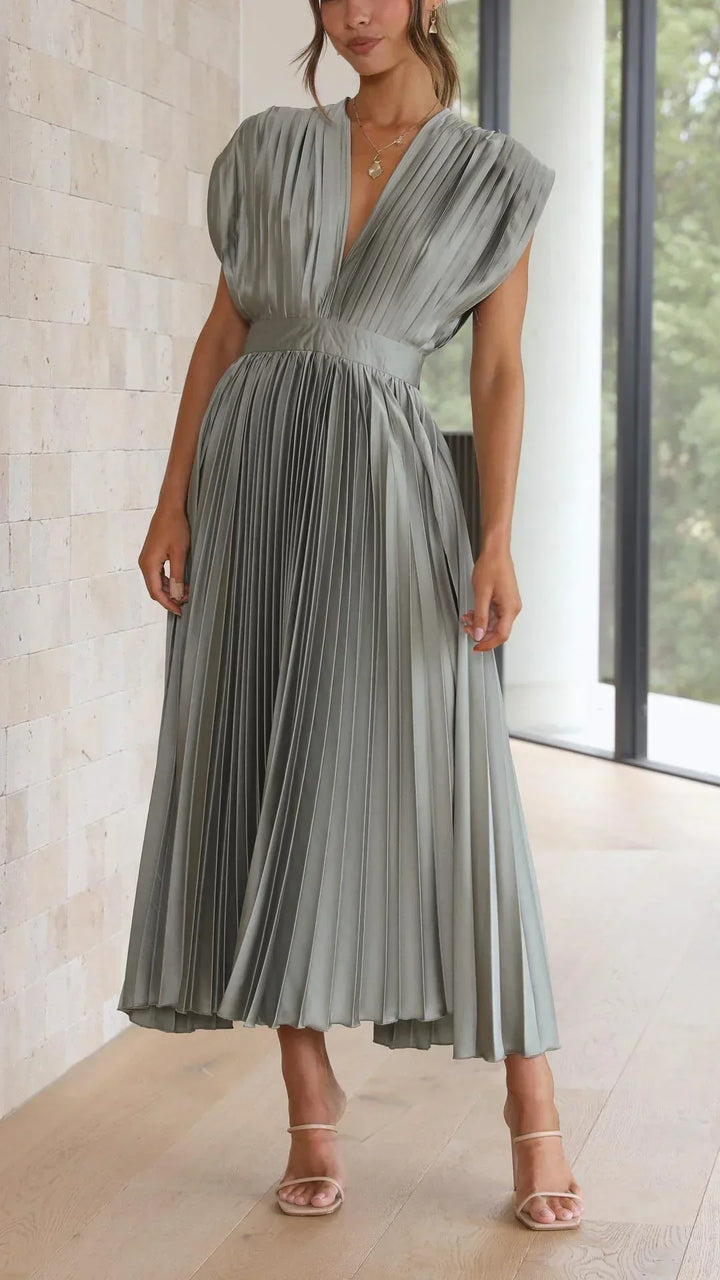Giselle - Dames Maxi-jurk - Geplooide jurk met elegante details
