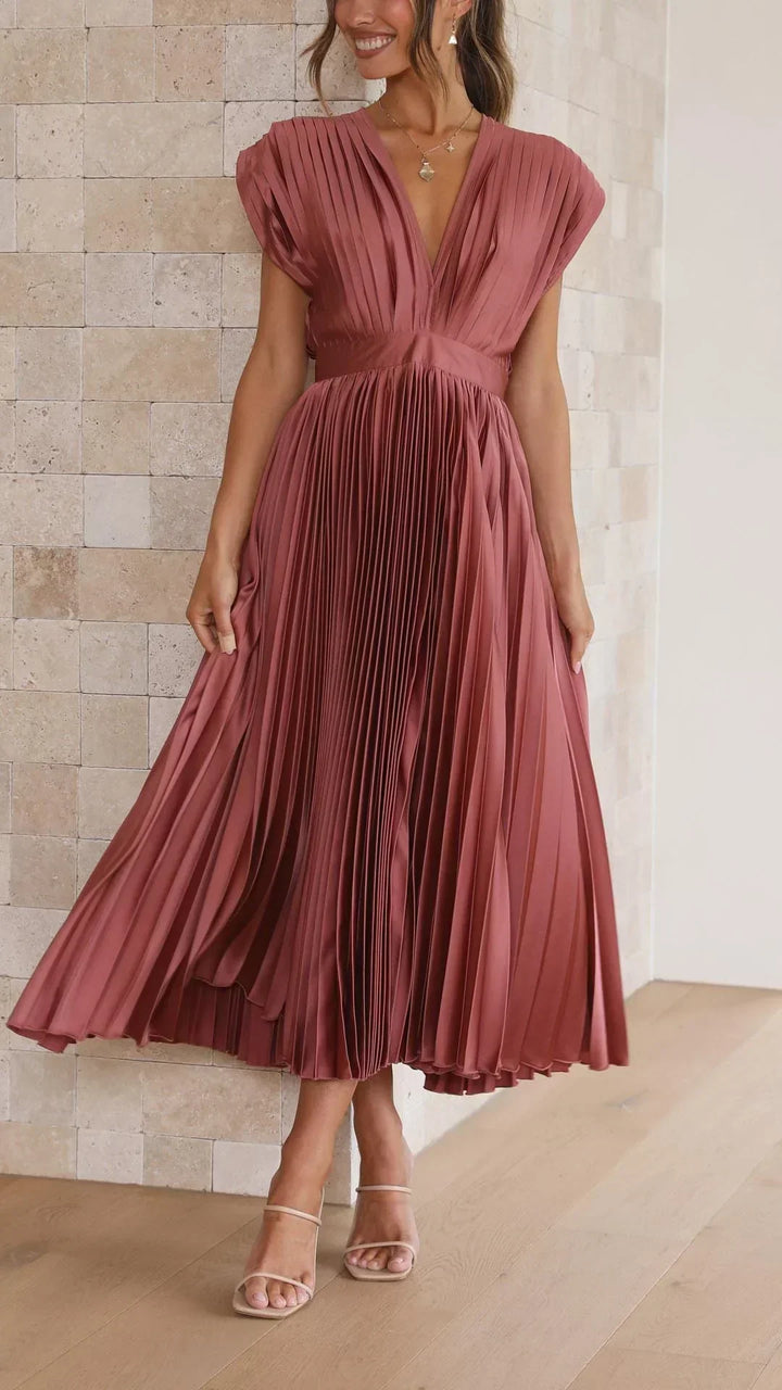 Giselle - Dames Maxi-jurk - Geplooide jurk met elegante details