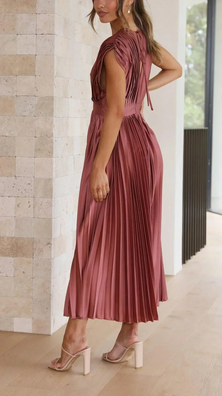 Giselle - Dames Maxi-jurk - Geplooide jurk met elegante details