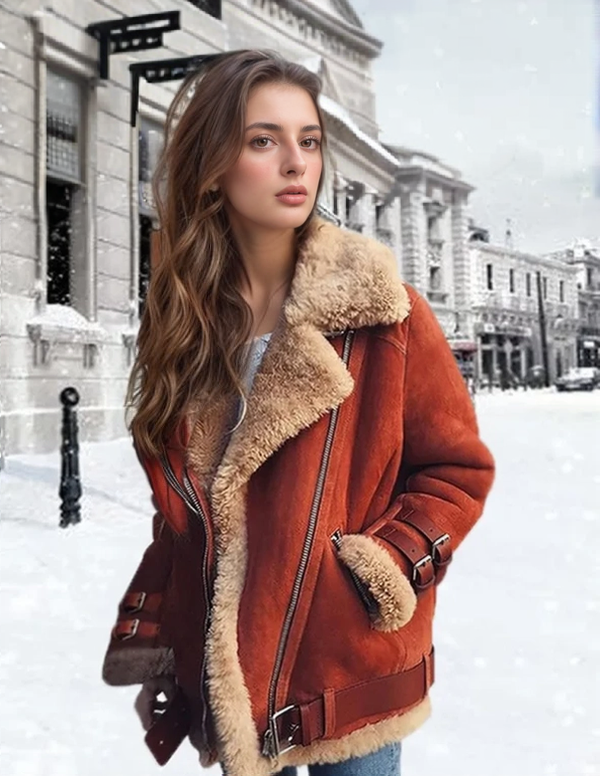 Sanne | Shearling winterjas voor dames