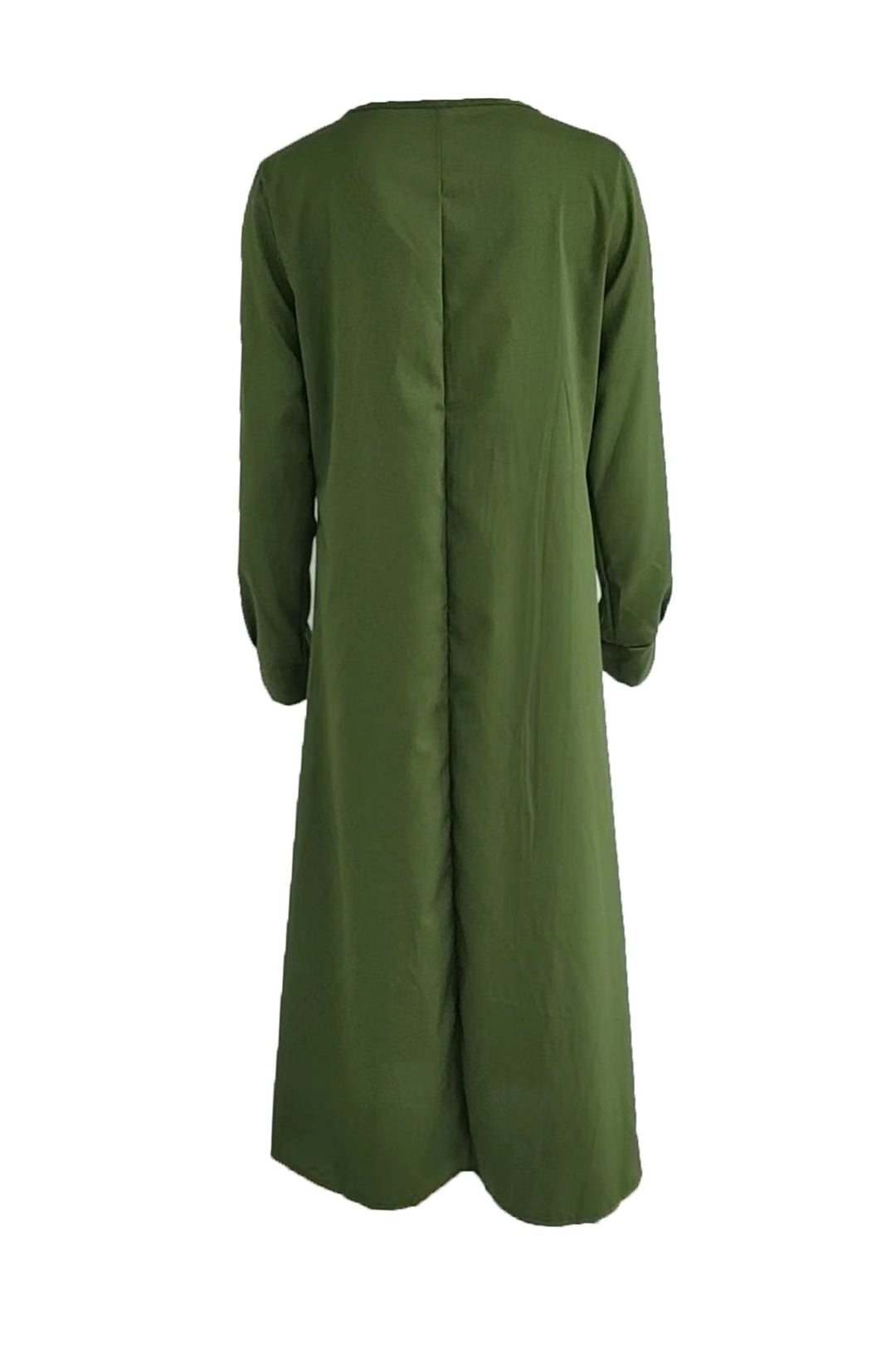 Noëlle – Maxi Jurk met Strikceintuur en Lange Mouwen
