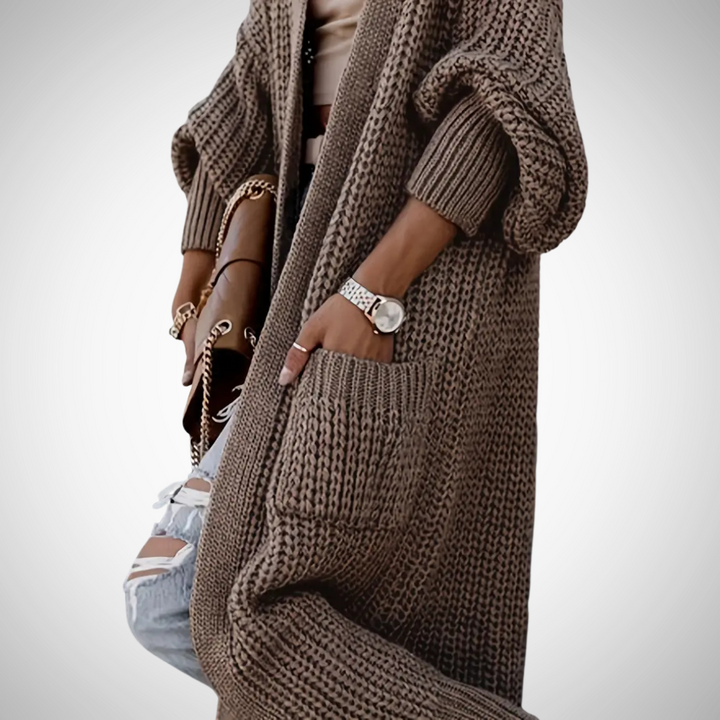 Erlinda | Lange gebreide cardigan voor dames
