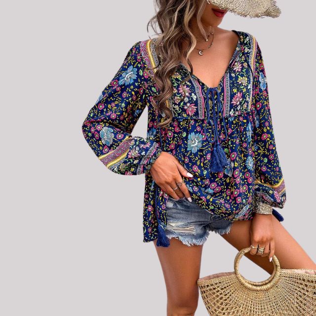 Isabeau - Dames Bohemian Blouse - Paisleypatroon voor een Unieke Stijl
