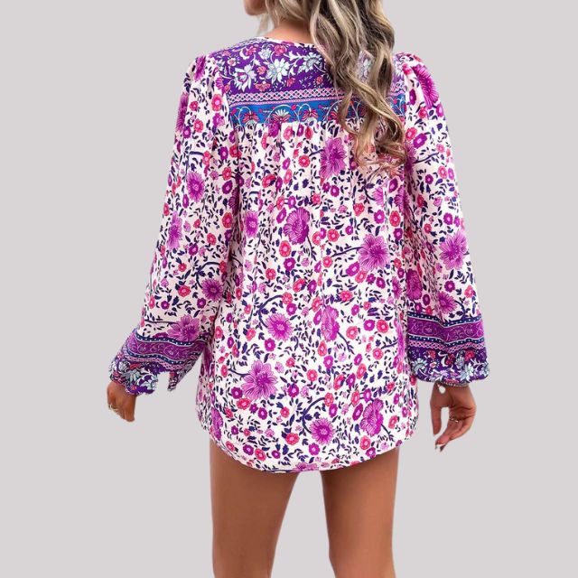 Isabeau - Dames Bohemian Blouse - Paisleypatroon voor een Unieke Stijl