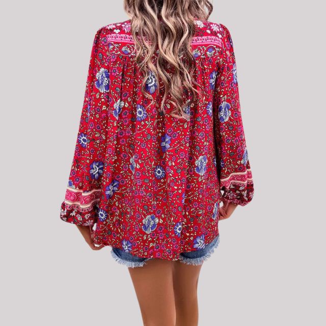 Isabeau - Dames Bohemian Blouse - Paisleypatroon voor een Unieke Stijl