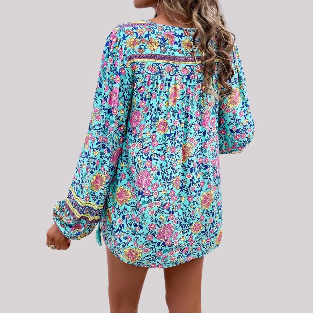 Isabeau - Dames Bohemian Blouse - Paisleypatroon voor een Unieke Stijl