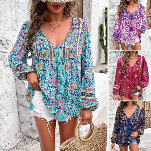 Isabeau - Dames Bohemian Blouse - Paisleypatroon voor een Unieke Stijl