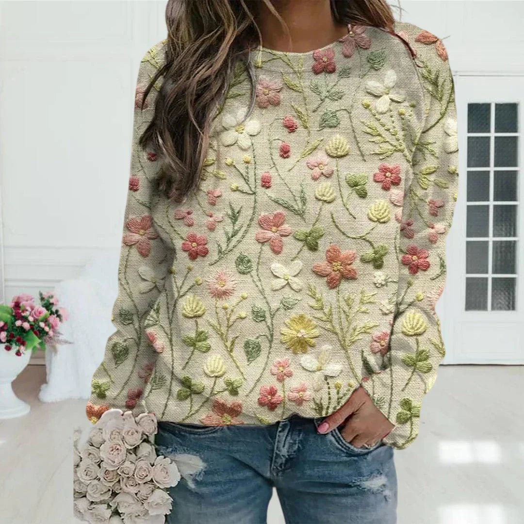 Ruby | Geborduurde sweater voor dames