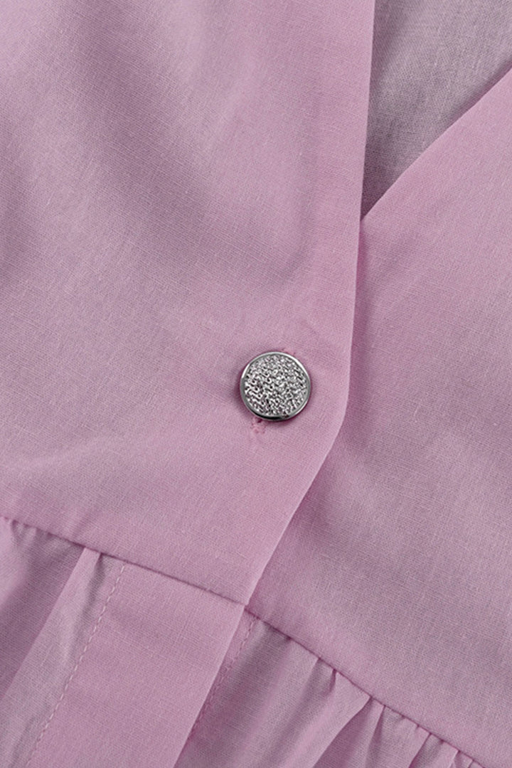 Renée – Katoenen Two-Piece Set met Diepe V-Hals en Wijde Pijpen