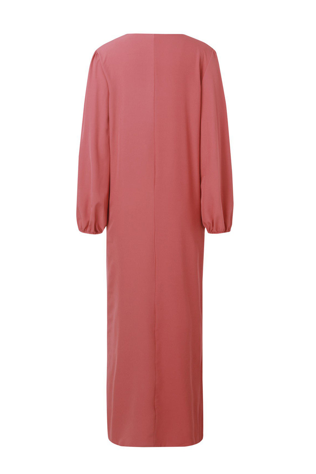 Jinte – Maxi Jurk met V-Hals en Ballonmouwen