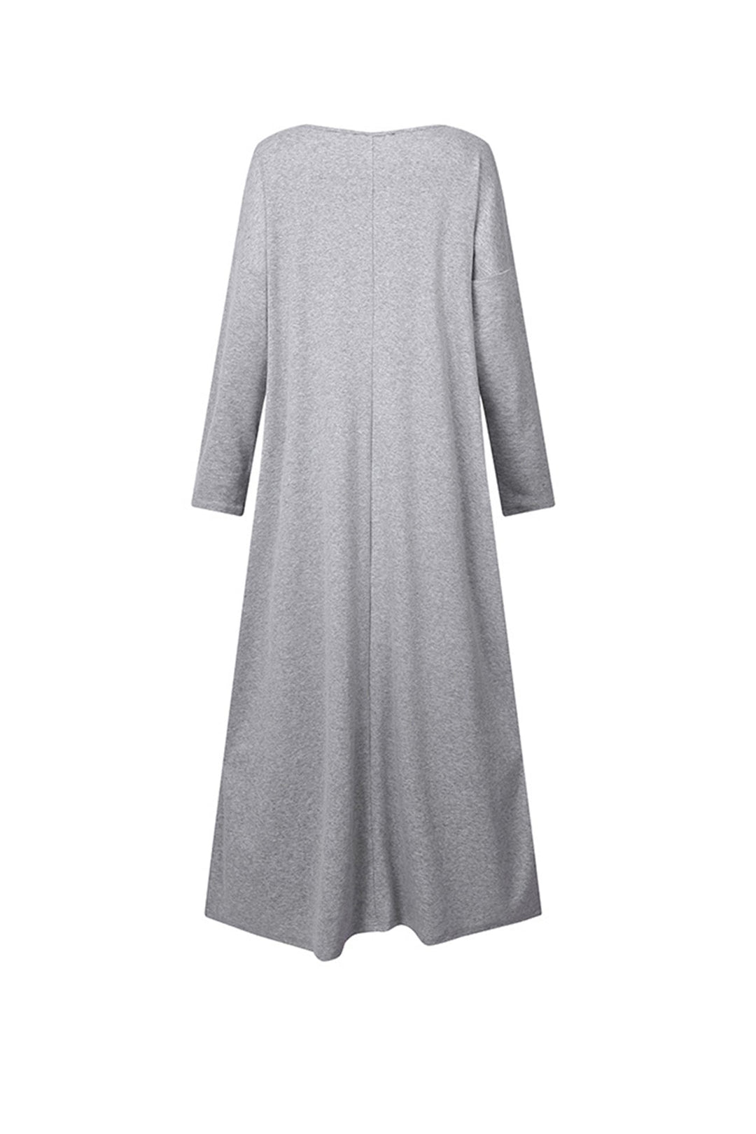 Tessa – Sweaterjurk met V-Hals en Splitzoom