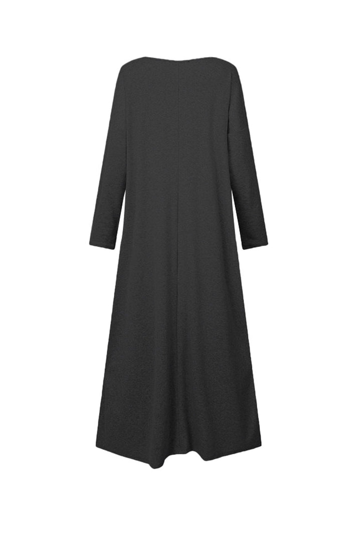 Tessa – Sweaterjurk met V-Hals en Splitzoom