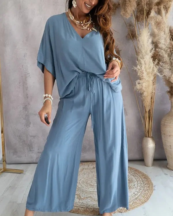 Sophie - Dames Top en Broek Set - Comfortabel en Stijlvol Ontwerp